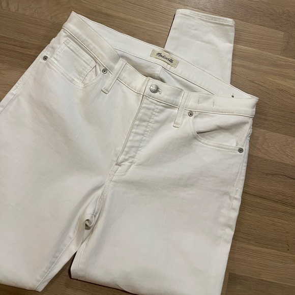 White Madewell 9" High waisted skinny jeans- Size 32 - Picture 2 of 7